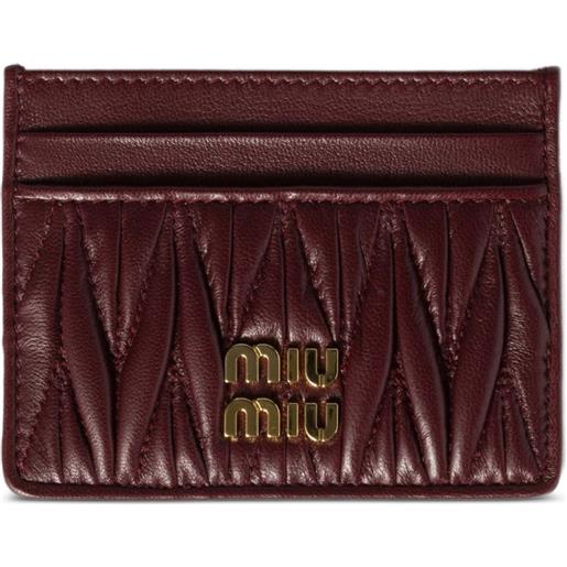 Miu Miu portacarte matelassé - rosso