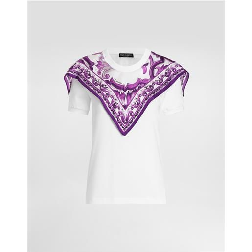 Dolce & Gabbana t-shirt con foulard in seta