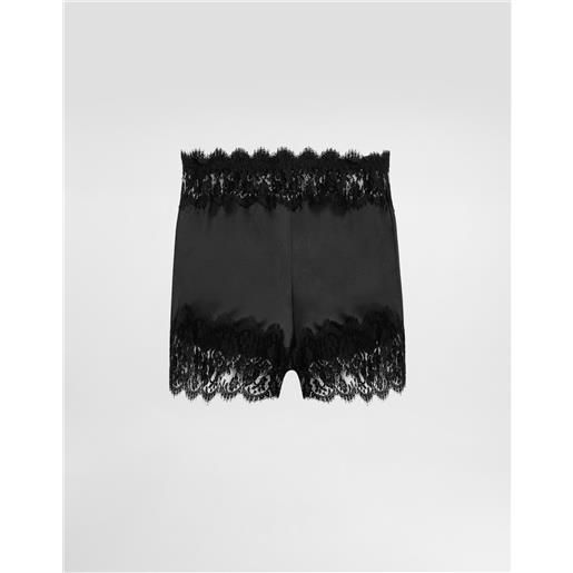 Dolce & Gabbana shorts lingerie in raso con pizzo