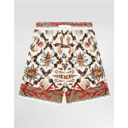 Dolce & Gabbana bermuda in spugna di cotone stampa conchiglie