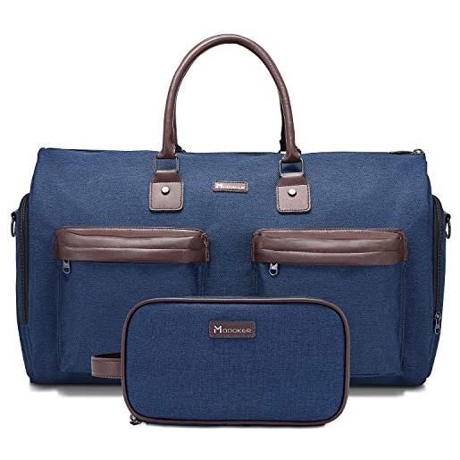 Borsa Porta Abiti Da Viaggio 2 In 1 Convertibile, Con Scomparto Scarpe, Impermeabile, Nero, Bagaglio A Mano - 4
