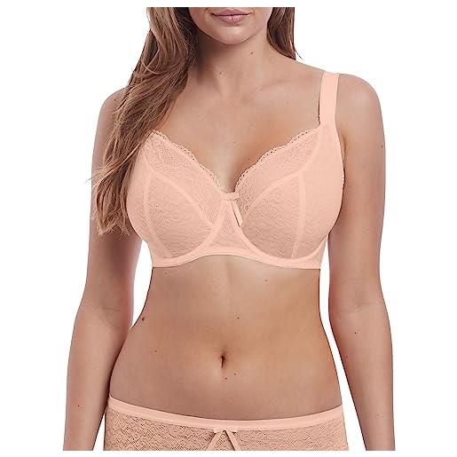 Freya women's fancies underwire balcony k cup bra reggiseno con scollatura a v, trasparente, beige naturale, 3g donna