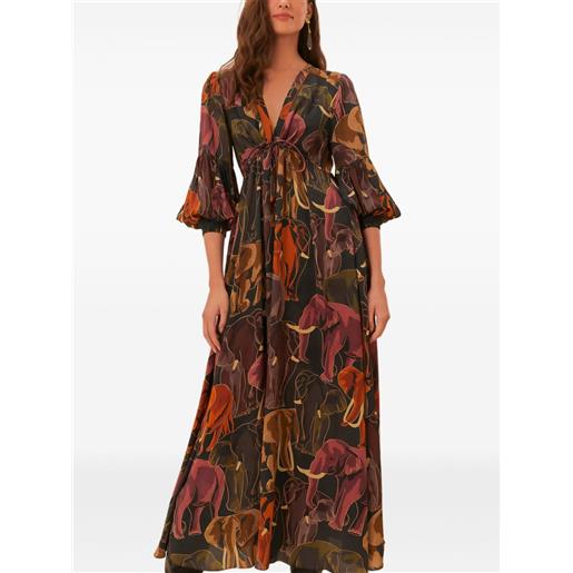 FARM Rio abito con stampa - verde