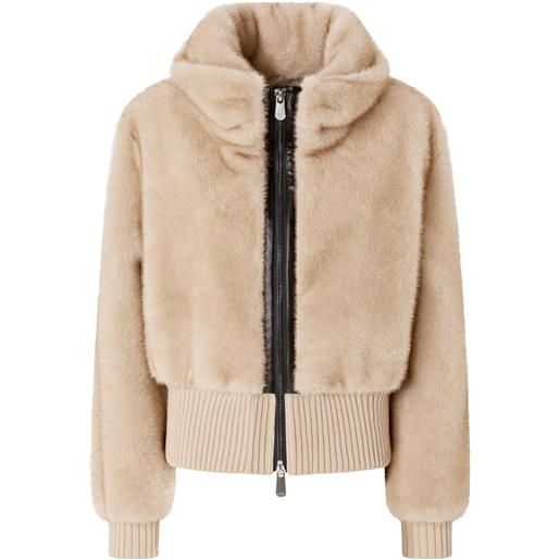 PINKO giacca in pile - toni neutri