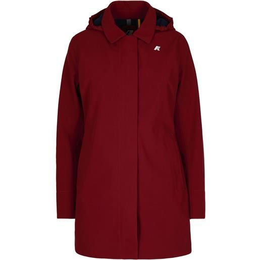 K-Way giacca mathy con cappuccio - rosso