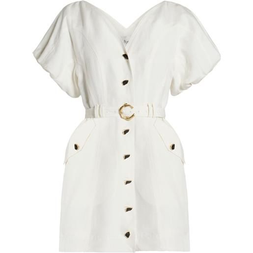 Aje abito corto con maniche a palloncino - bianco