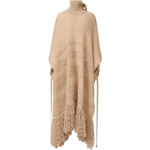Fabiana Filippi poncho a collo alto - toni neutri