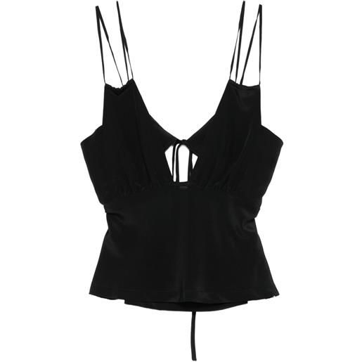 Paris Georgia canottiera bernie in seta - nero