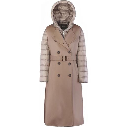 Moorer cappotto doppiopetto con cintura - marrone