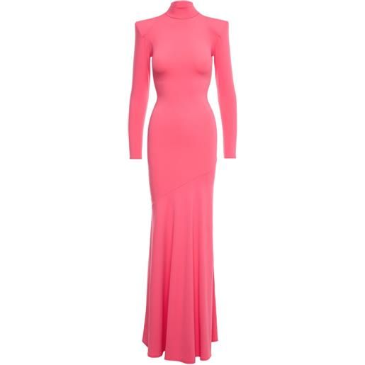 V:PM ATELIER abito irma lungo svasato a collo alto - rosa