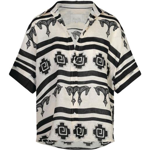 Johanna Ortiz camicia a righe la creciente - toni neutri