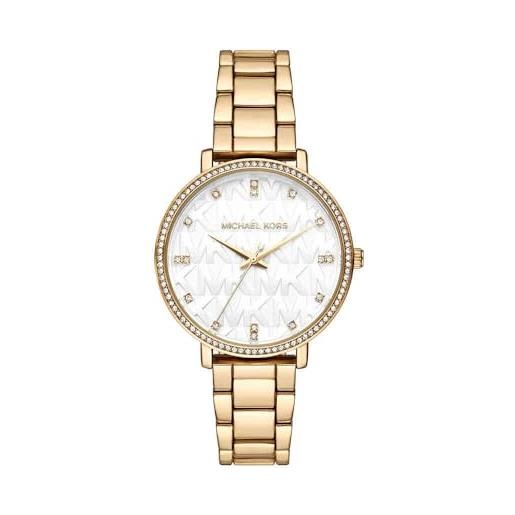Michael Kors donna orologio pyper, movimento al quarzo a tre lancette con cinturino in acciaio inox o in lega