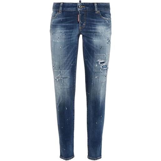 DSQUARED2 jeans con effetto vissuto - blu
