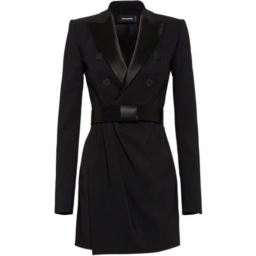 DSQUARED2 abito corto doppiopetto - nero