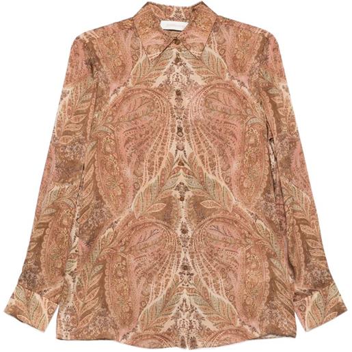 ZIMMERMANN camicia con stampa paisley - arancione