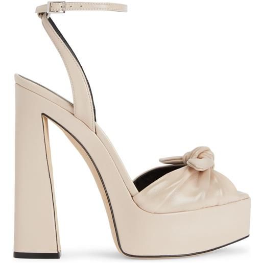 Giuseppe Zanotti sandali gabriiela con suola rialzata - toni neutri