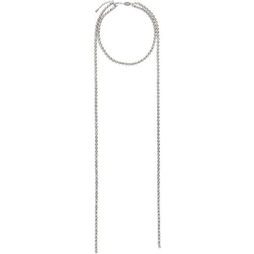 DSQUARED2 collana city nights con cristalli - argento