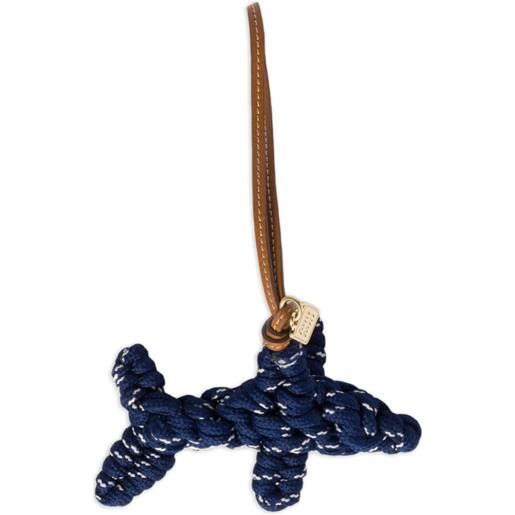 Miu Miu portachiavi in pelle - blu