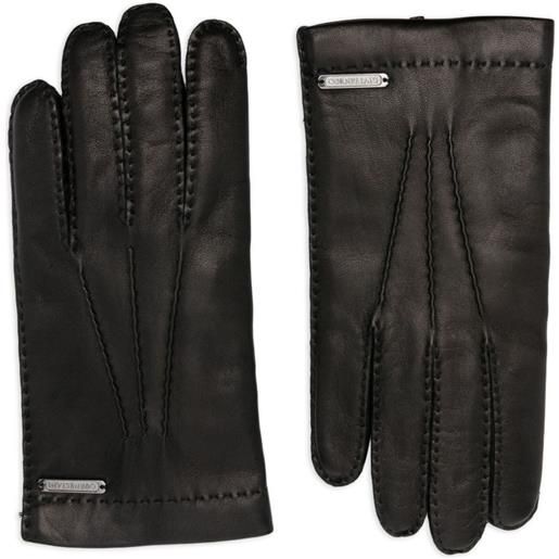 Corneliani guanti con cuciture a contrasto - nero