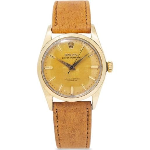 Rolex - orologio oyster perpetual 34mm pre-owned 1958 - uomo - oro giallo 18kt - taglia unica
