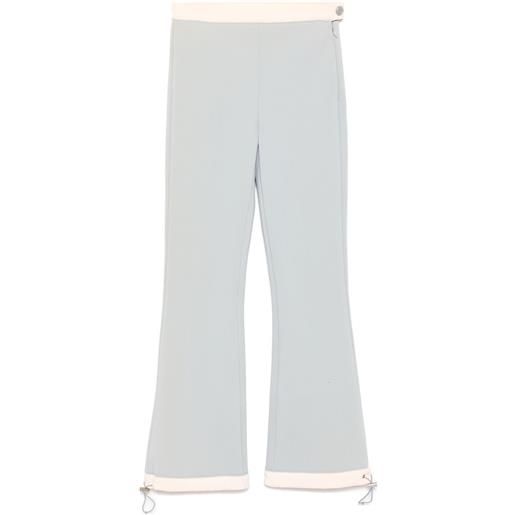 CHANEL Pre-Owned - pantaloni sport line 2001 - donna - poliestere/poliammide/spandex/elastam - 34 - blu