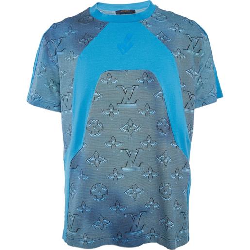 Louis Vuitton Pre-Owned - t-shirt con monogramma - uomo - cotone - l - blu