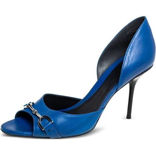 Gucci Pre-Owned - pumps horsebit 95mm - donna - pelle/pelle/pelle - 38 - blu