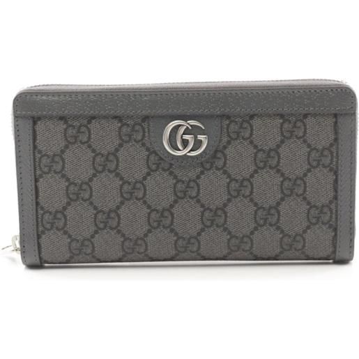 Gucci Pre-Owned - portafoglio ophidia anni 2020 - uomo - tela/pelle di vitello - taglia unica - grigio
