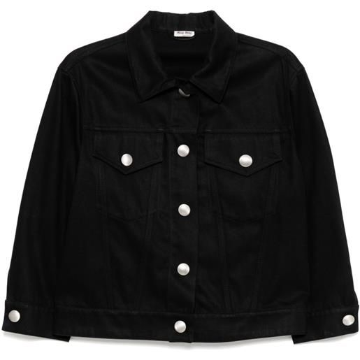 Miu Miu Pre-Owned - giacca 2015 - donna - cotone - 36 - nero