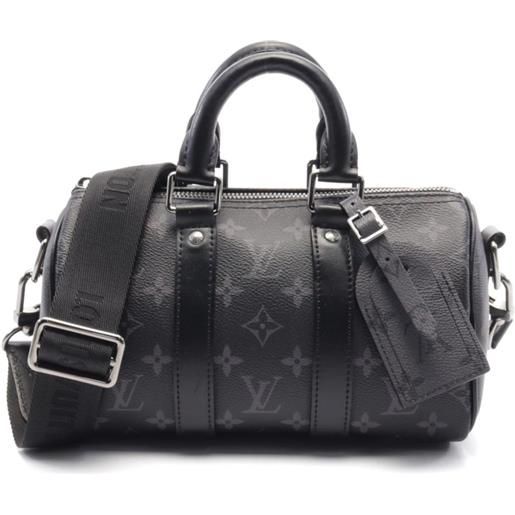 Louis Vuitton Pre-Owned - borsa tote keepall bandouliere 25 anni 2000 - uomo - pvc/pelle - taglia unica - nero