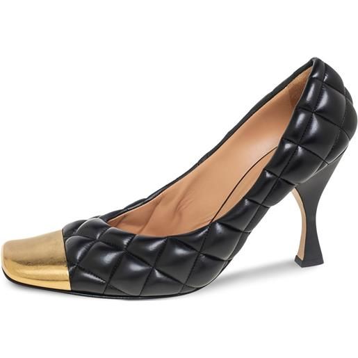 Bottega Veneta Pre-Owned - pumps trapuntate 95mm - donna - pelle di vitello/pelle di vitello/pelle di vitello - 39 - nero