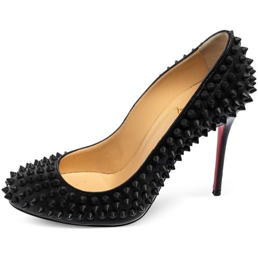 Christian Louboutin Pre-Owned - pumps con decorazione 95mm - donna - pelle/pelle/pelle - 36 - nero
