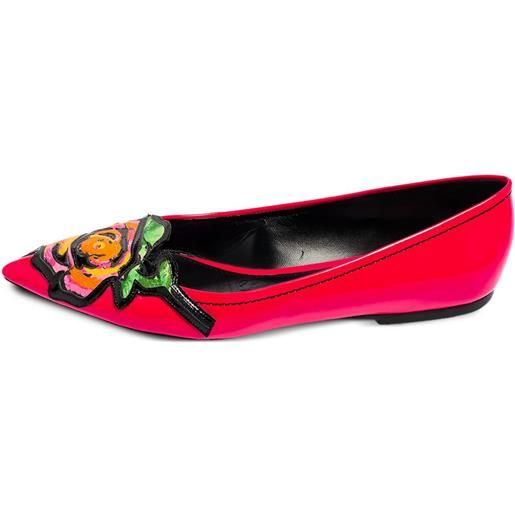 Louis Vuitton Pre-Owned - ballerine a fiori in pelle - donna - pelle lucida/pelle/pelle - 37 - rosa