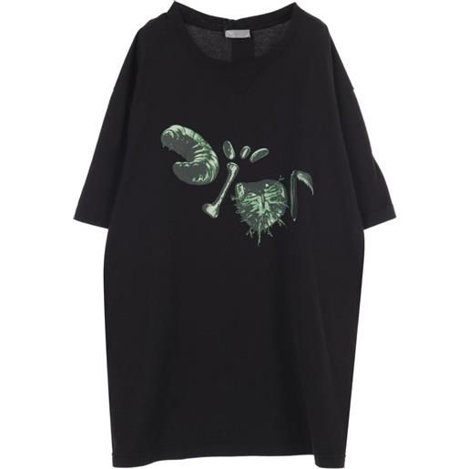 Christian Dior Pre-Owned - x travis scott t-shirt con logo cactus jack anni 2010 - uomo - cotone - xl - nero