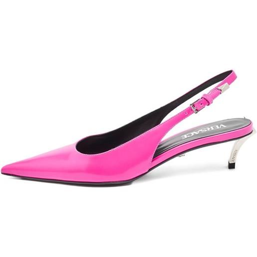 Versace Pre-Owned - pumps in pelle con cinturino posteriore - donna - pelle/pelle/pelle - 38 - rosa