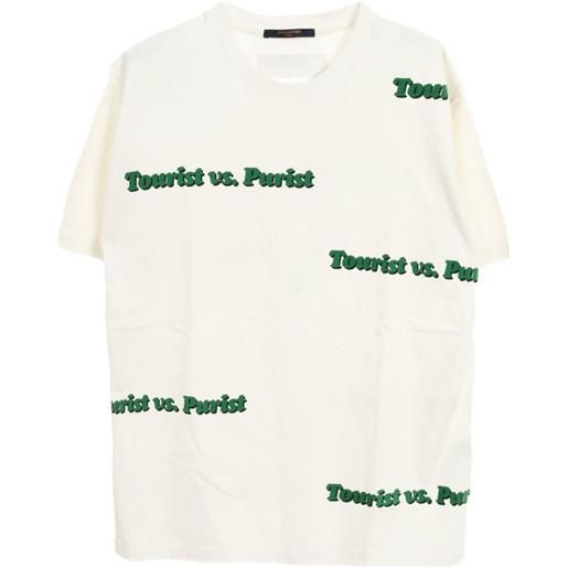 Louis Vuitton Pre-Owned - t-shirt tourist vs. Purist anni 2010 - uomo - cotone - l - toni neutri