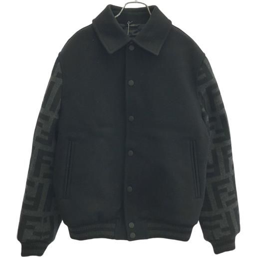 Fendi Pre-Owned - giacca con motivo zucca anni 2010 - uomo - lana vergine/tessuto/poliammide - 46 - nero