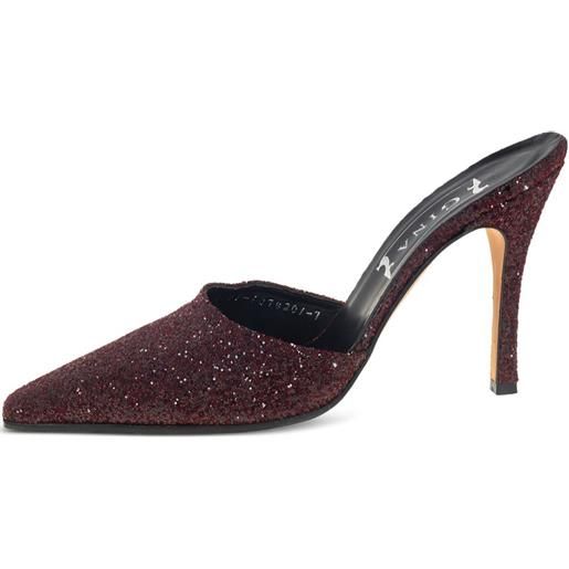 Gina - pumps in pelle con tacco - donna - pelle/glitter/pelle - 40 - rosso