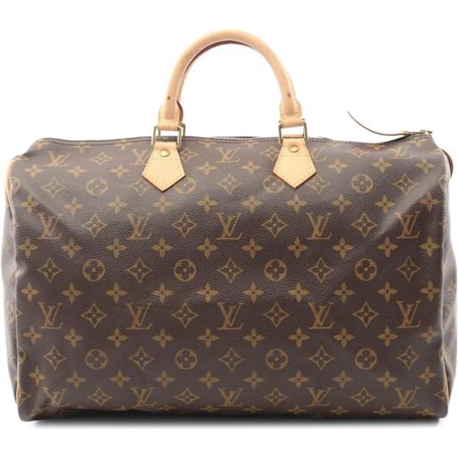 Louis Vuitton Pre-Owned - valigia speedy 40 con monogramma 2003 - donna - pvc/pelle di vitello/tela - taglia unica - marrone