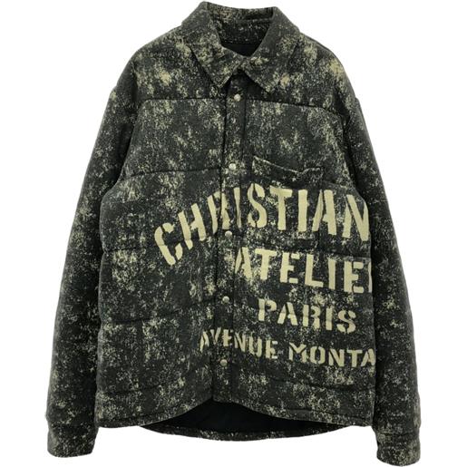 Christian Dior Pre-Owned - giacca con motivo astratto anni 2010 - unisex - cotone/poliestere/nylon - l - grigio