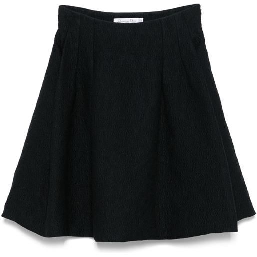 Christian Dior Pre-Owned - minigonna a fiori 2012 - donna - seta/seta/cotone/poliammide - 38 - nero