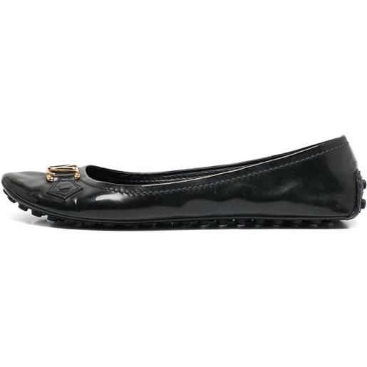Louis Vuitton Pre-Owned - ballerine in pelle con fibbia - donna - pelle lucida/pelle/pelle - 39.5 - nero