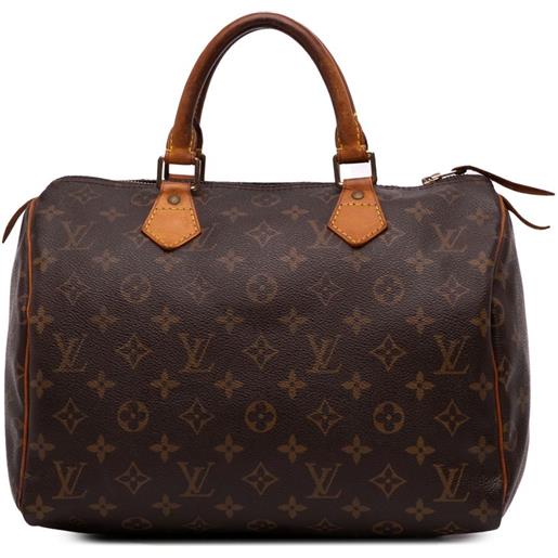 Louis Vuitton Pre-Owned - borsa speedy 30 boston con monogramma 2003 - unisex - pelle/tela - taglia unica - marrone