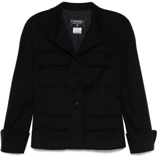 CHANEL Pre-Owned - giacca in cashmere 1998 - donna - cashmere - 40 - blu