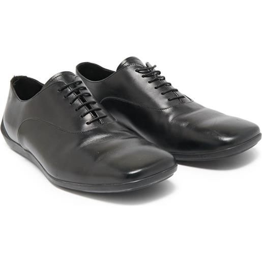 Prada Pre-Owned - derby stringate - uomo - pelle di vitello/gomma/pelle di vitello - 42 - nero