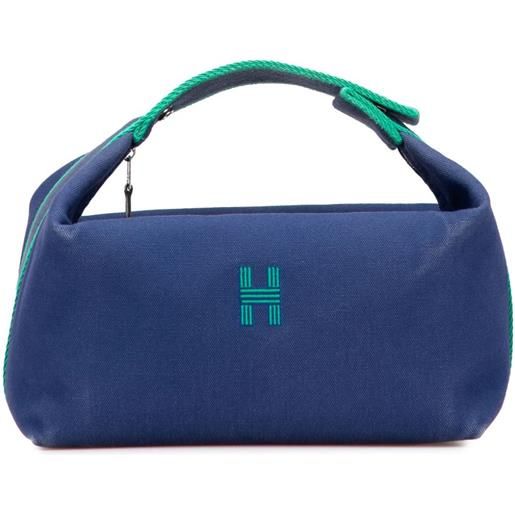 Hermès Pre-Owned - trousse bride a brac piccola in tela 2020-2025 - donna - tela - taglia unica - blu