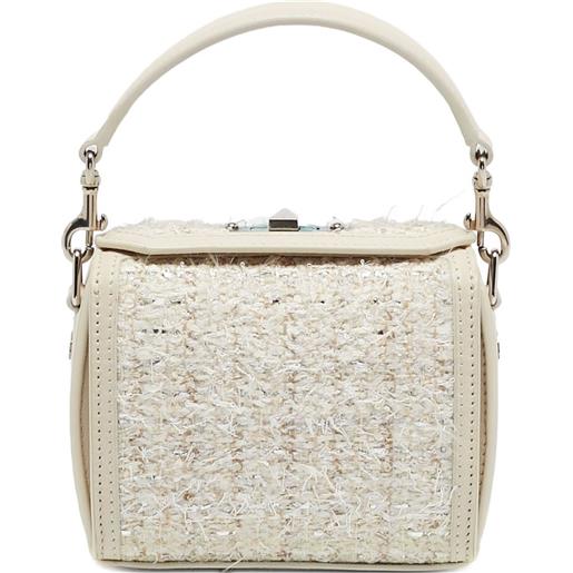 Alexander McQueen Pre-Owned - borsa tote box nano 2024 - donna - alcantara®/tweed/pelle - taglia unica - toni neutri