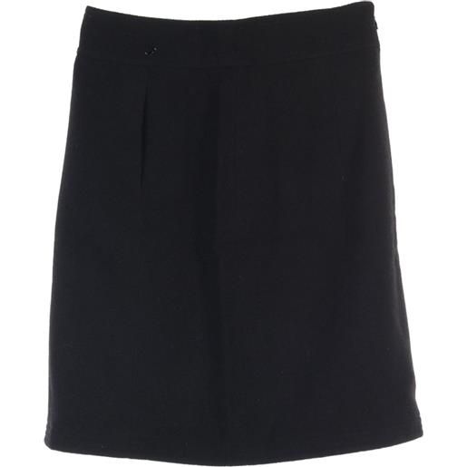 CHANEL Pre-Owned - minigonna in lana 1986-1988 - donna - lana/seta - 42 - nero