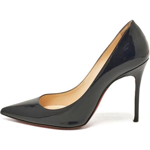 Christian Louboutin Pre-Owned - pumps verniciate - donna - pelle di vitello/pelle verniciata/pelle di vitello - 35.5 - blu