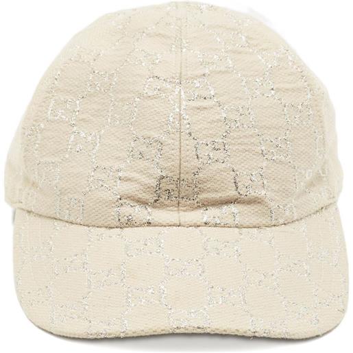 Gucci Pre-Owned - cappello da baseball con motivo gg - donna - tessuto - m - toni neutri